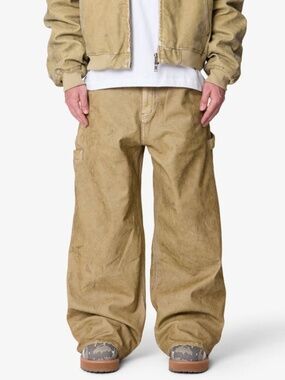MNML Men's Flocked Oversized Work Pants size 32
